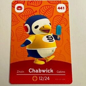 Nintendo Chabwick #441 Animal Crossing Series 5 amiibo Card